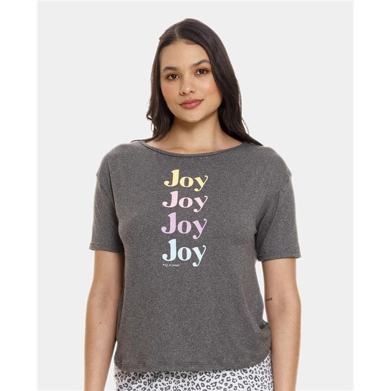 Camiseta de Pijama | Cuello redondo | Manga corta | Semiajustada_ Ref: 17563