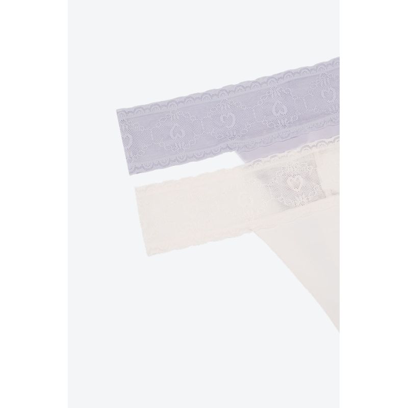 Brasilera corte láser y termofusionado con encaje paquete x2