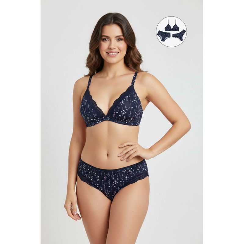 Conjunto de 3 unidades brasier y panties