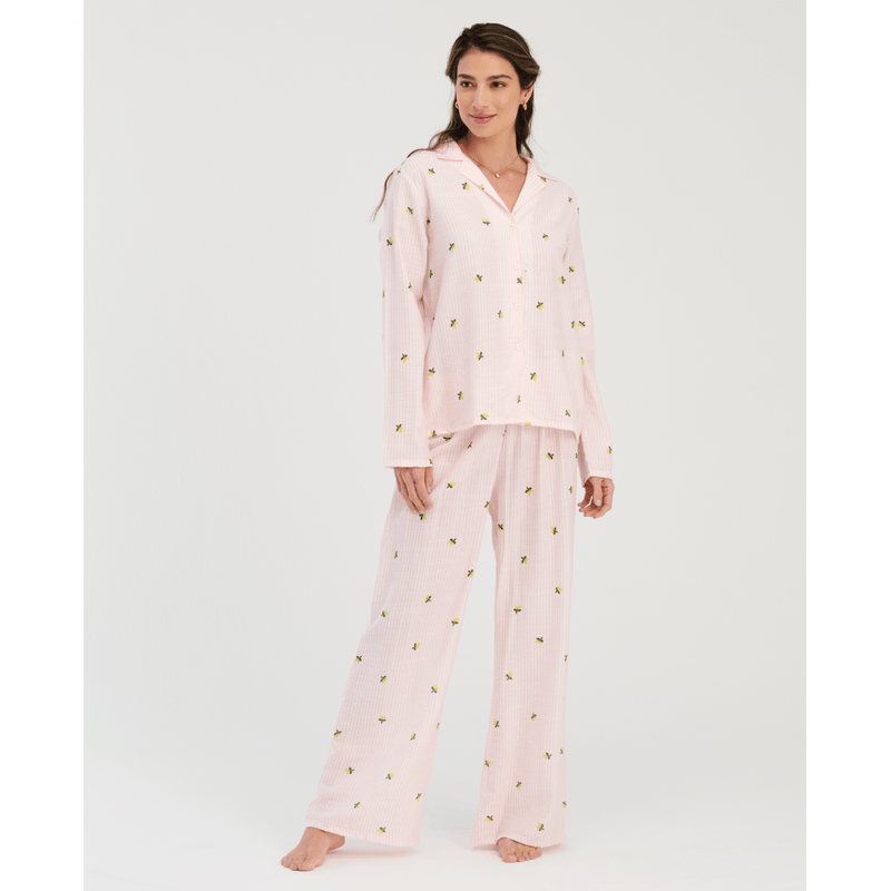 Pijama de Pantalón | Manga Larga | Con Botones