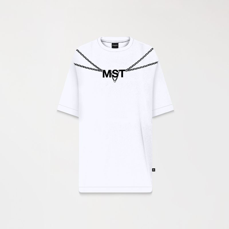 CHAINS T-SHIRT OVERSIZED MEN WHITE