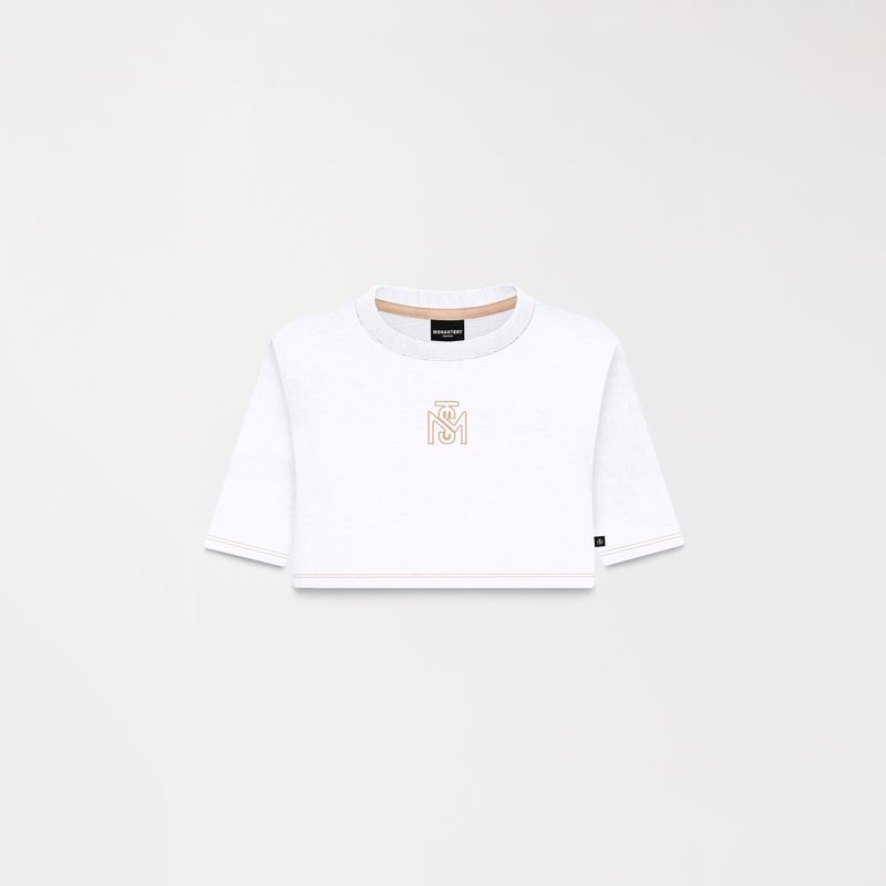 YLAIA CROP TOP WOMEN WHITE