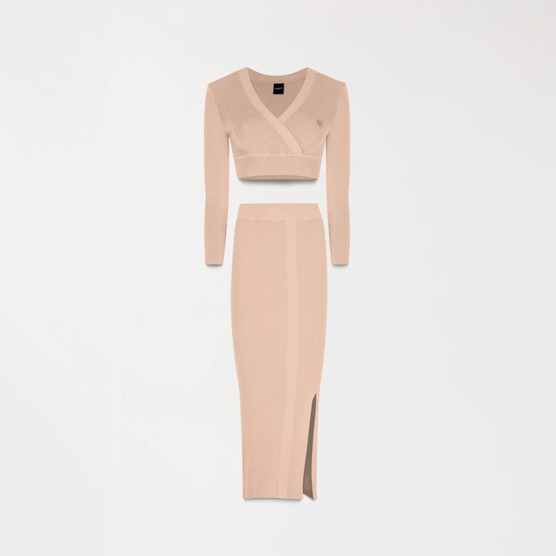 SOSIE KNITTED SET WOMEN WARM TAUPE