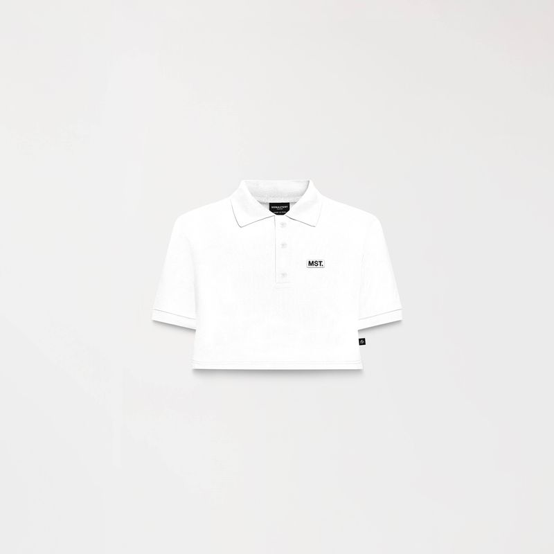 SUTTON POLO CROP TOP WOMEN WHITE