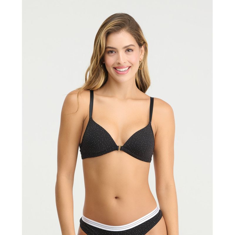 Brasier Realce Natural | Escote Profundo | Broche Frontal