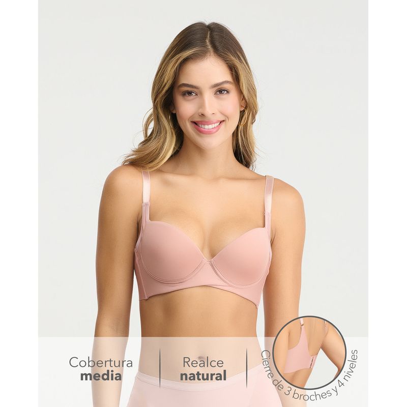 Brasier Realce Natural | Cobertura Media | Cargaderas Ajustables