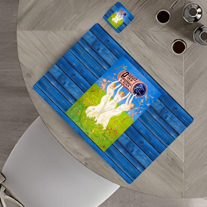 Individuales Reversibles set de 6 rectangular 41*27 cm + 6 Portavasos Bailarinas