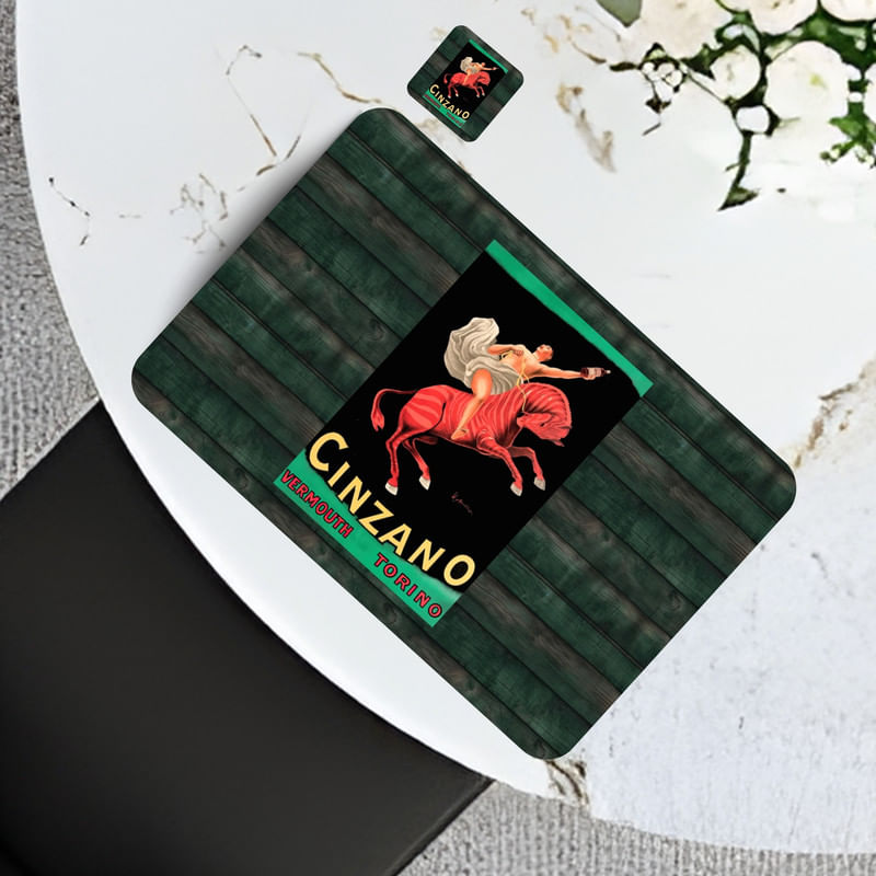 Individuales Reversibles set de 6 rectangular 41*27 cm + 6 Portavasos Humoristes