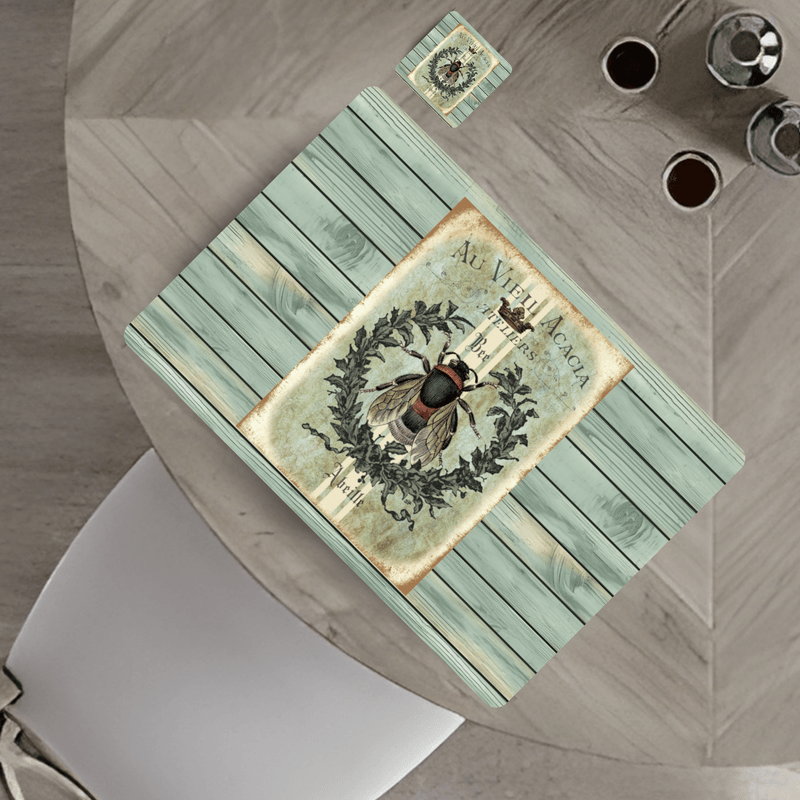 Individuales Reversibles set de 6 rectangular 41*27 cm + 6 Portavasos Caballito Mar