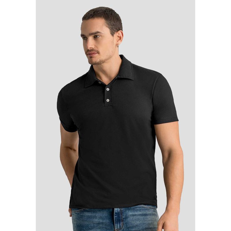 Polo Hombre Negro Mp 113053