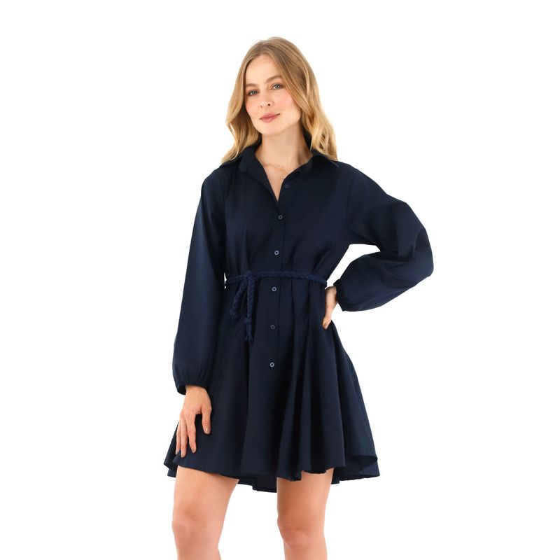 Vestido Corto Oasis Azul Oscuro