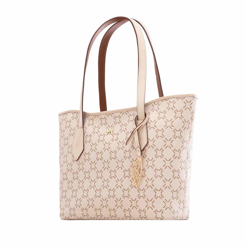 Tote Alas Mediano Beige Primario Básico