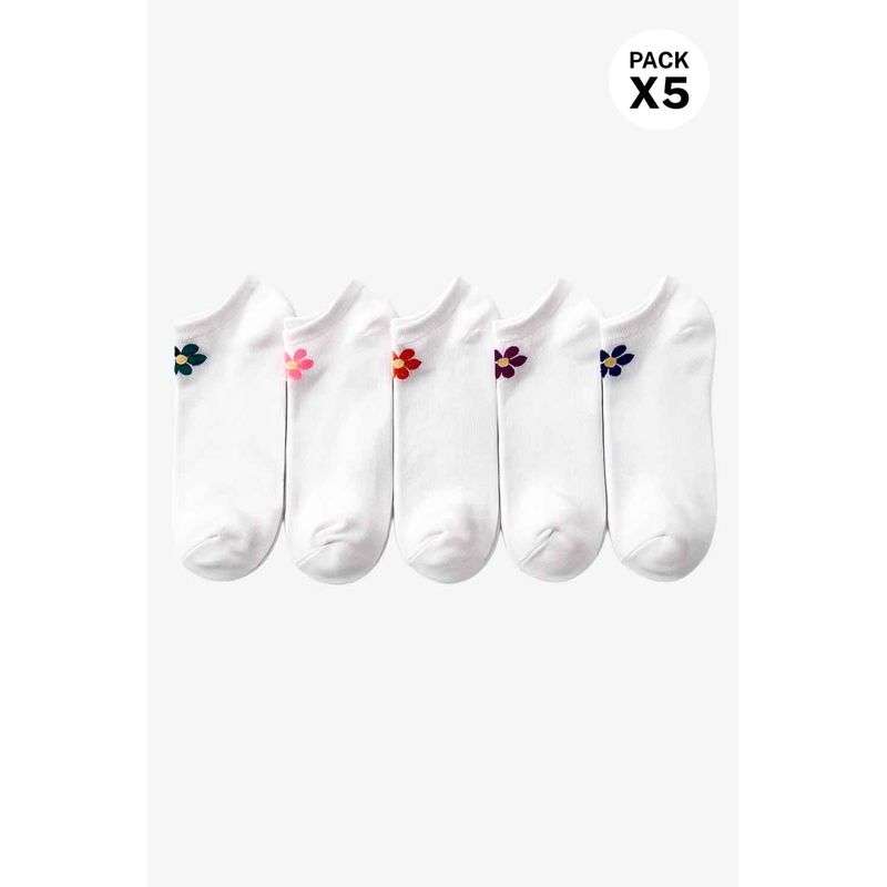Medias tipo talonera elaborada en algodón paquete x5