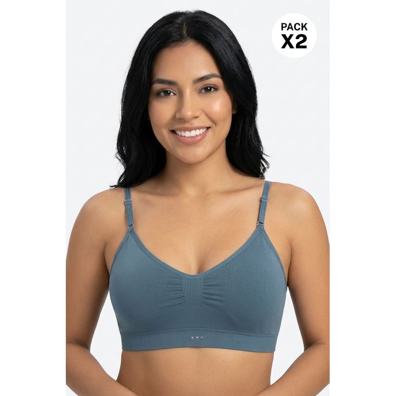 Paquete x2 top sin costuras copas removibles