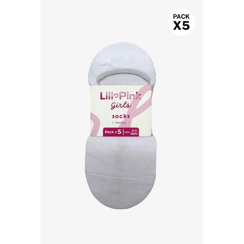 Medias tipo talonera elaborada en algodón x5 uidades